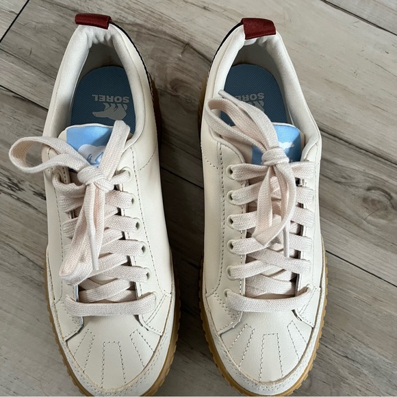 Sorel One Ave low leather Women's Honey White Sneakers brand new without box - Picture 3 of 10
